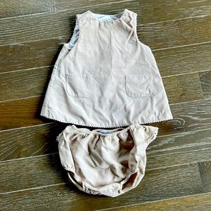 Jacadi Baby Girl Dress and Bloomers 3 mos